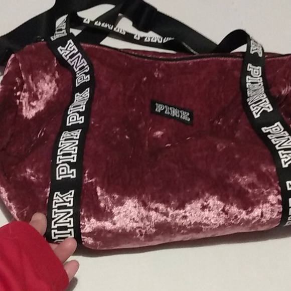 Pink soft crushed velvet bubble bag no flaws - Picture 2 of 4